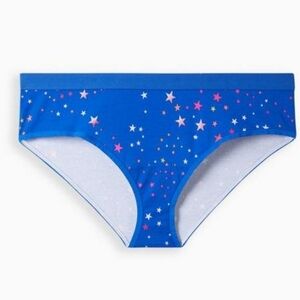 Cotton Mid-Rise Hipster Panty Blue Stars
